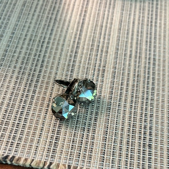 Sabika Silver Crystal Drop Earrings - Picture 2 of 3